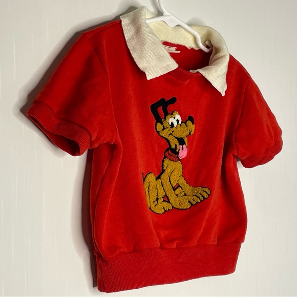 Vintage Disney Kids Pluto Sweatshirt Knit Collar Soft Flaws Read Description HTF - Picture 2 of 11